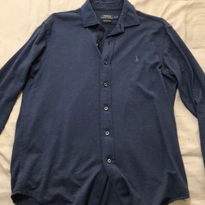 Polo button down knit dress shirt